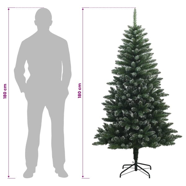 Plast Hingad Julgran 180 cm 300 LED-lampor Varmvit