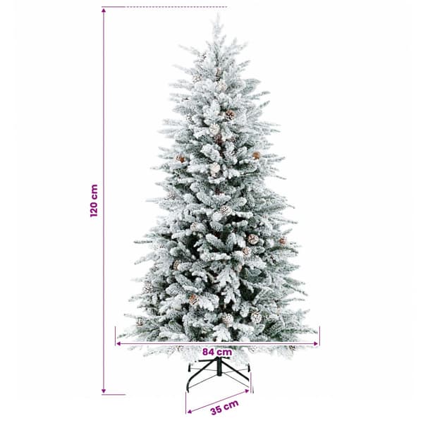 Plast Hingad Julgran 120 cm 150 LED-lampor Varmvit PE & PVC