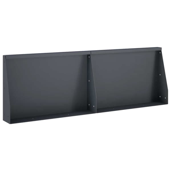 Stödvägg 2 st 60 x 12 x 30 cm Stål Antracit