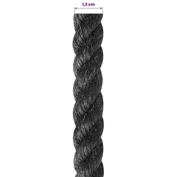 Juterep 12 Svart 100% Tossa jute