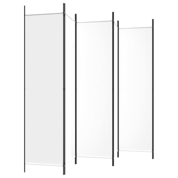 Rumsavdelare 6 paneler vit 300x200 cm tyg