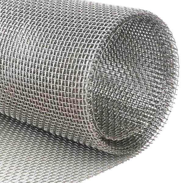 Nätduk 20 x 500 cm 6 Mesh Rostfritt stål 201 Silver