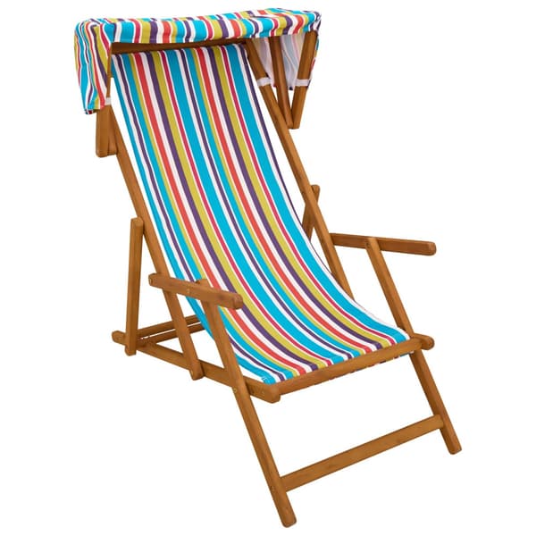 Deck Chair 3 Position Massiv Eukalyptus Trä Flerfärgsdesign