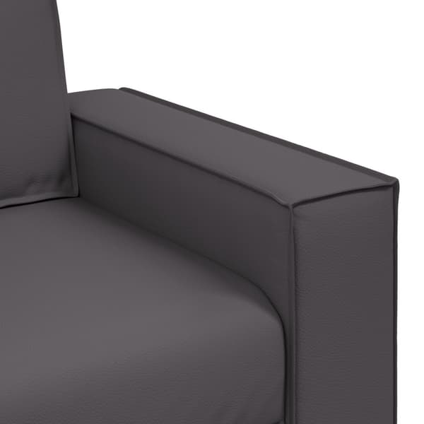 Tvåsitssoffa Grå 180 cm Konstläder