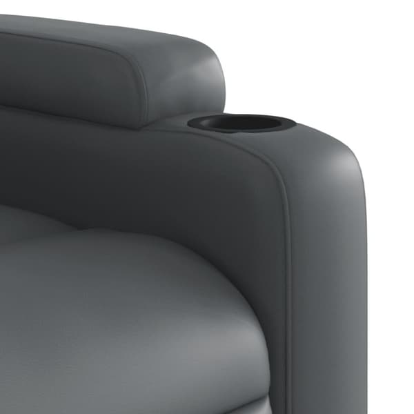 Massagefåtölj grå konstläder