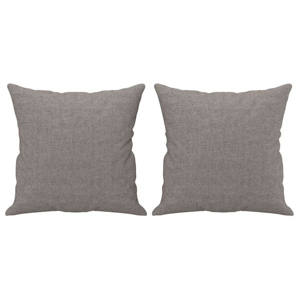2-sits soffa med prydnadskuddar taupe 140 cm tyg