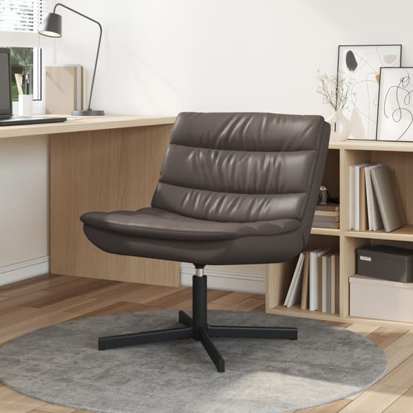 Skrivstol Brun 63 x 75 x 76 cm Glansig PU