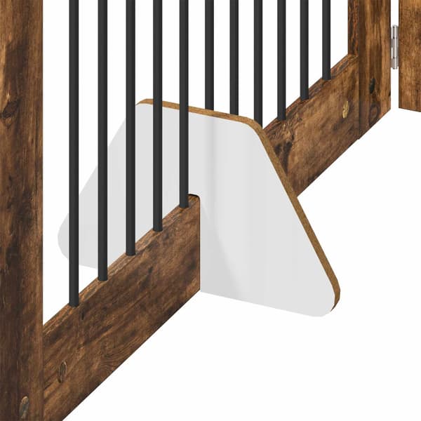 Hundgrind med ställningar 2 pcs Rökt ek 100 x 60 cm