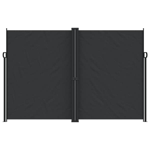 Infällbar sidomarkis svart 220x1000 cm