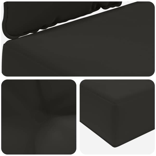 Utomhus Soffa Kudde 2 pcs Svart Polyester