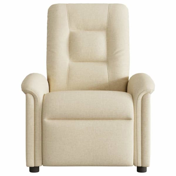 Reclinerfåtölj gräddvit tyg
