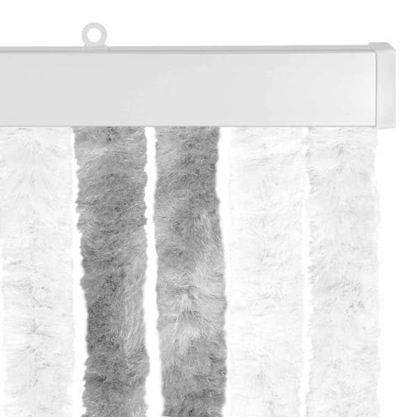 Insektsgardin Chenille Grå och Vit 90 x 220 cm 100% PP