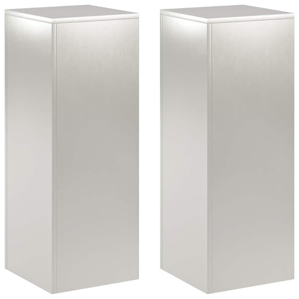 Växtställ 2 pcs Silver 30 x 30 x 80 cm Stål