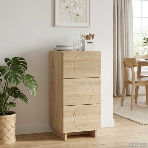 Sideboard Sonoma-ek 33,5 x 34,5 x 75 cm Konstruerat trä