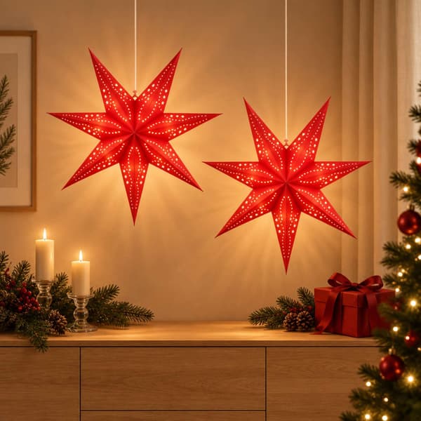 Julbelysning RAAHE 2 st 10 LED-lampor Varmvit 45 x 6 x 45 cm