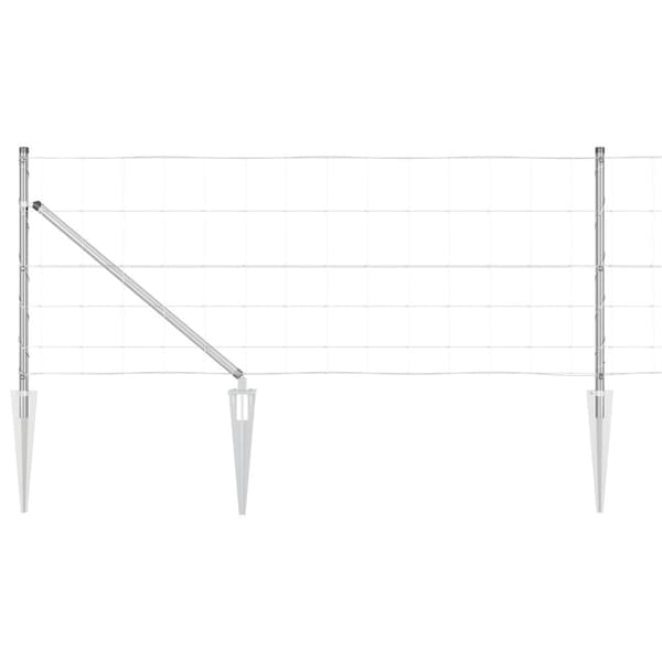 Stängselstolpe Galvaniserad 25 x 0,8 m Stål