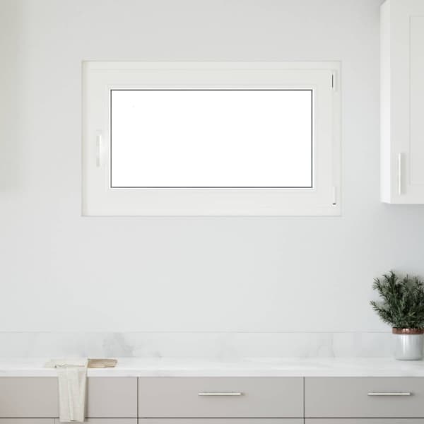 Källarfönster RISOR Vit 100 x 50 cm PVC och glas