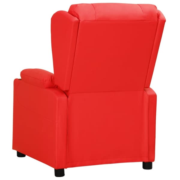 Reclinerfåtölj röd konstläder