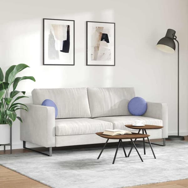 Sittkuddar 2 pcs Jeansblå Ø30 x 13 cm tyg