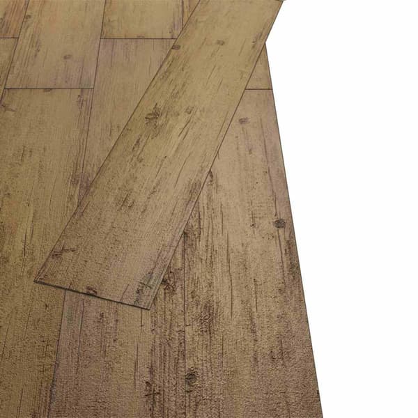 Golvplankor Valnöt Brun 5,26 m² 18 st PVC