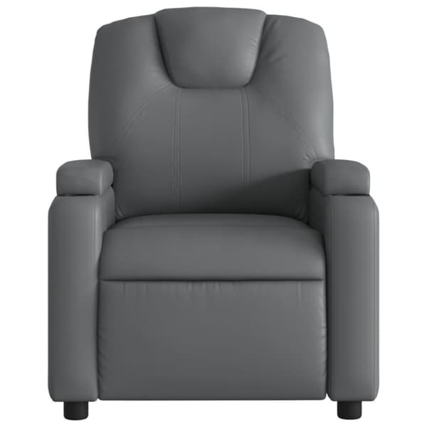 Reclinerfåtölj grå konstläder