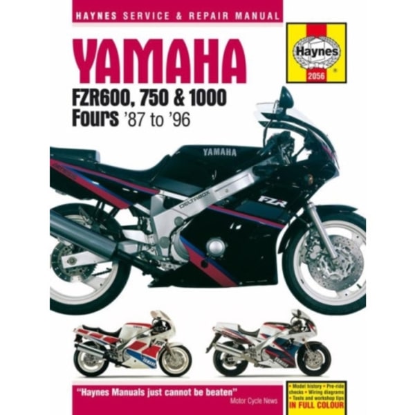 Yamaha FZR600, 750 & 1000 Fours (87 - 96) Haynes Repair Manual (häftad, eng)