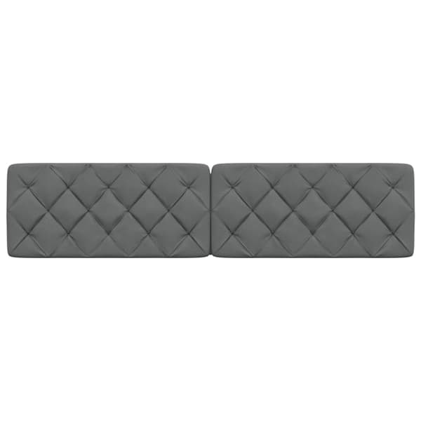Headboard Cushion Dark Grey 200 cm Fabric