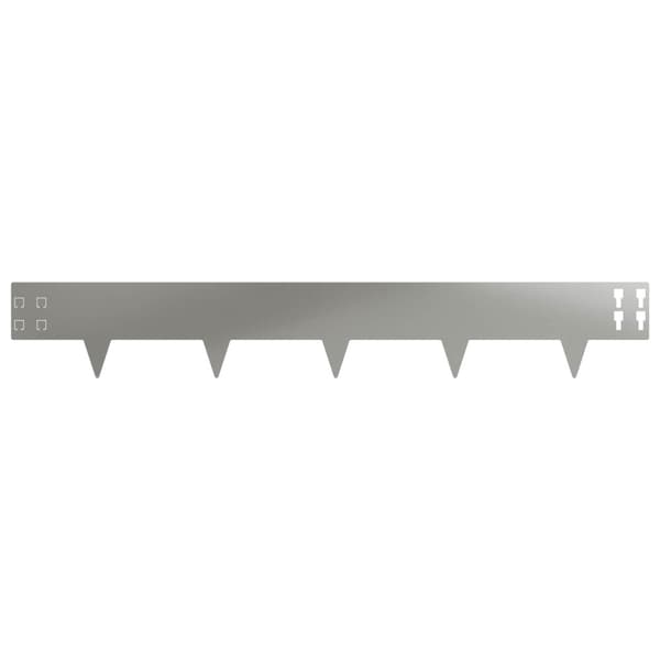 Kant för gräsmatta 10 pcs 100 x 15 cm Stål Silver