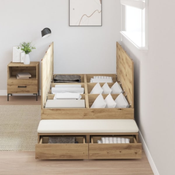 Förvaringssängram Artisan Ek 90x200 cm