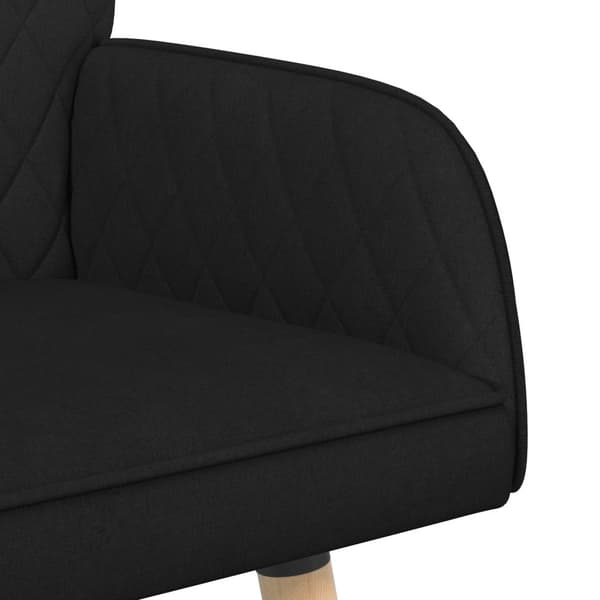 2-sitssoffa med ben i massivt trä 2-sits Svart Linnetyg