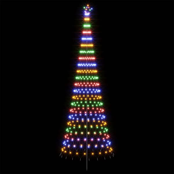 LED Julgran 400 cm 450 LED-lampor Mångfärgad Järn Svart