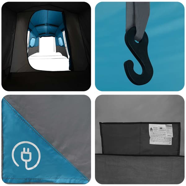 3 person 3-manna Blå 185T Polyester med PU-beläggning
