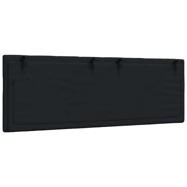 Headboard Cushion "Hanko" Black 120 cm Fabric