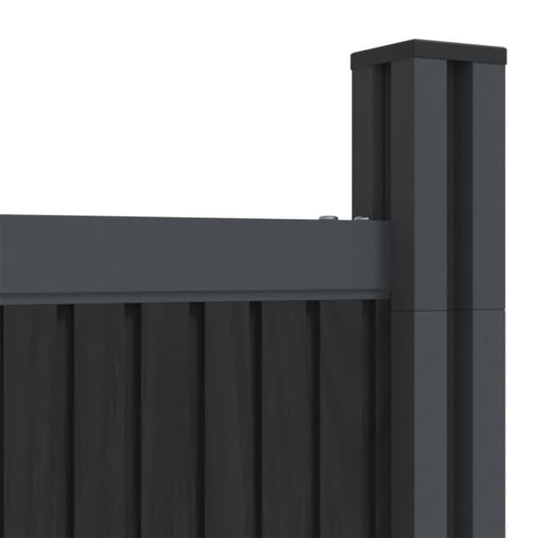 Staketpanel grå 1564x186 cm WPC