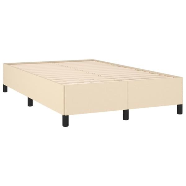 Ramsäng med madrass gräddvit 120x190 cm tyg