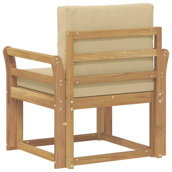 2 Stycke Utomhussoffset Polyester Vit och beige