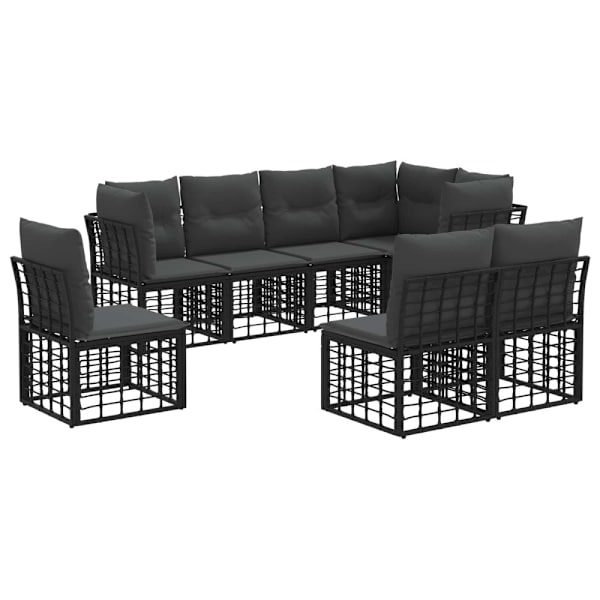 Utomhussoffset Svart Polyester