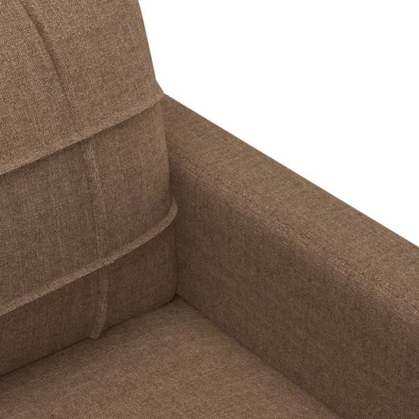 3-sitssoffa brun 180 cm tyg