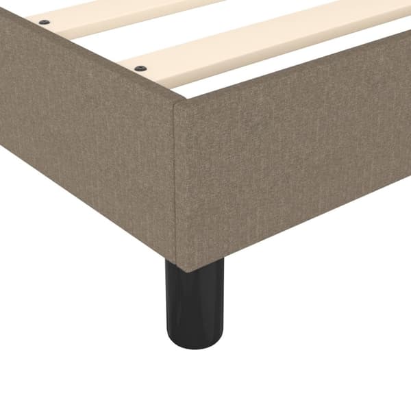 Boxspring-sängram taupe 200x200 cm tyg