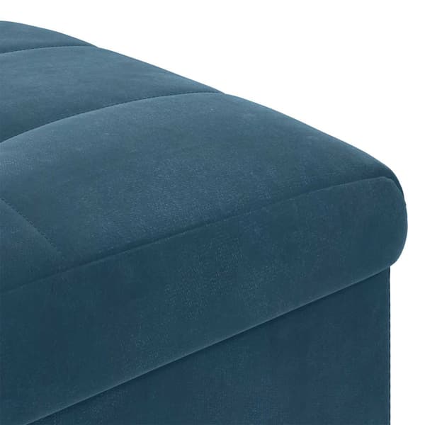 Ottoman med förvaring Blå 40 x 40 x 45 cm Sammet