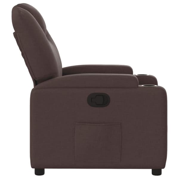 Reclinerfåtölj mörkbrun tyg