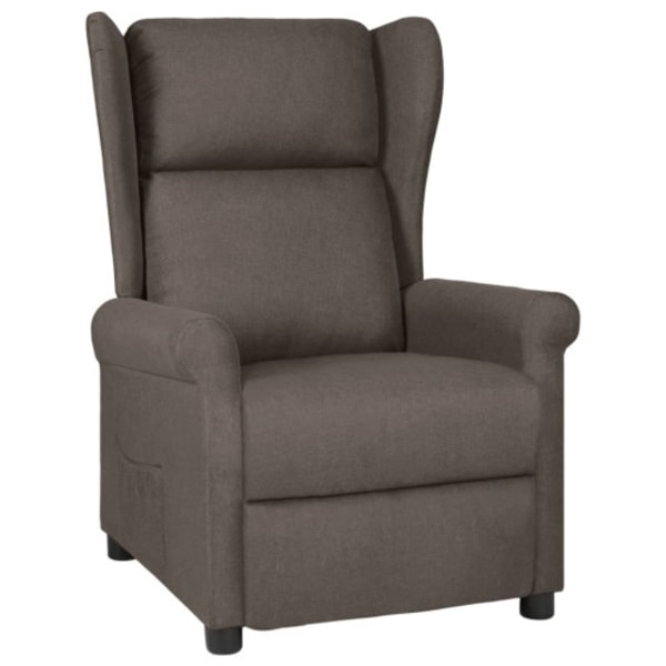 Reclinerfåtölj brun tyg