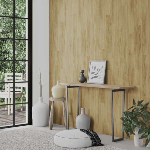 Väggpaneler träimitation brun PVC 4,12 m²