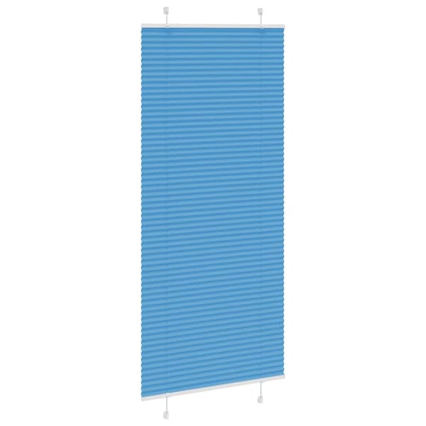 Plisserad persienn blå 85x200 cm tyg bredd 84,4 cm polyester