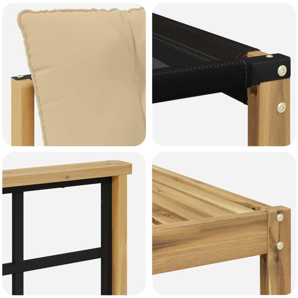 Utomhussoffset med kudde 8 pcs Vit och Beige