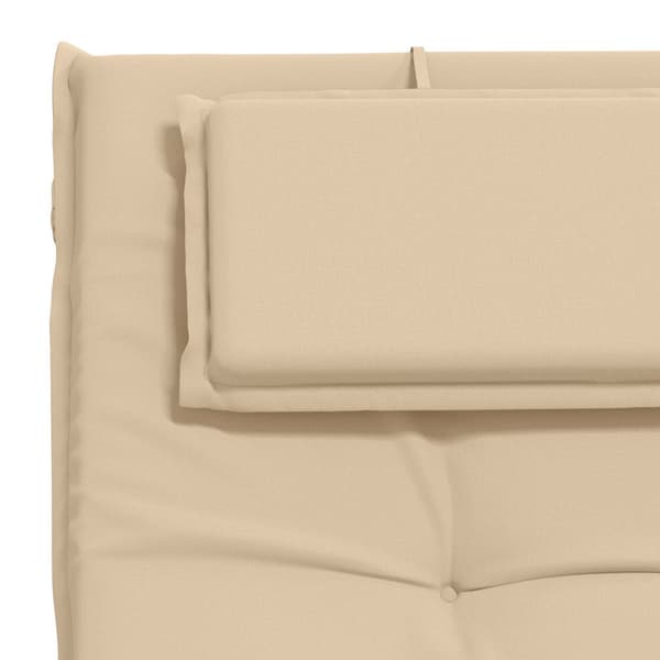 Solstol Kudde GEMERT 100% Polyester Gräddvit 190 x 60 x 9 cm