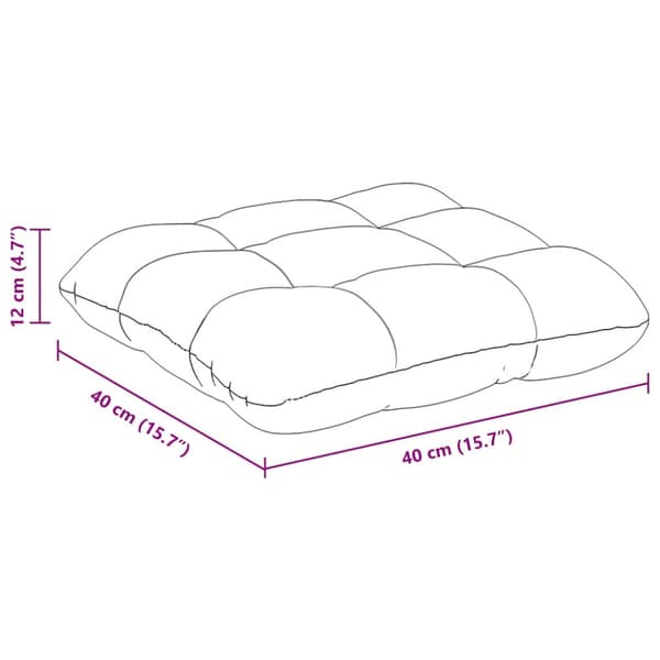 Sittkuddar 4 pcs Brun 40 x 40 x 12 cm tyg