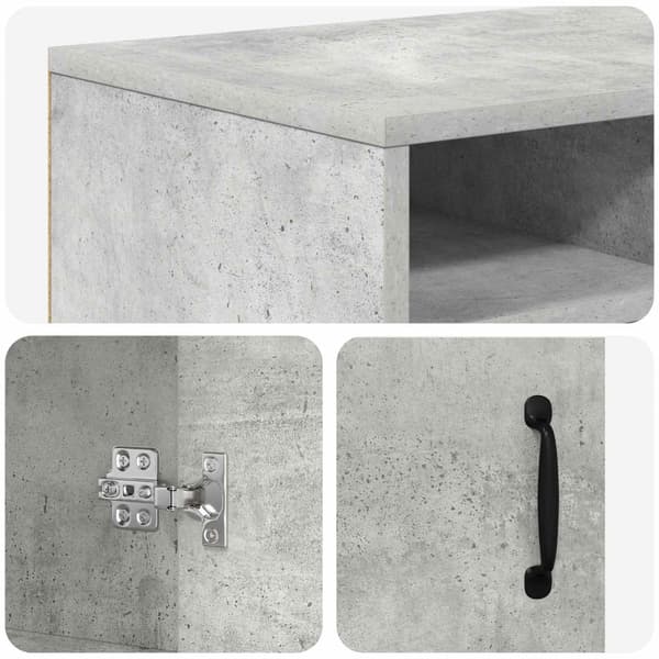 Elektrisk eldstad Betong 100 x 33 x 55 cm Konstruerat trä