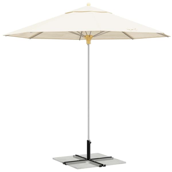Parasolbas för 25–50 mm pole Svart Pulverlackerat stål