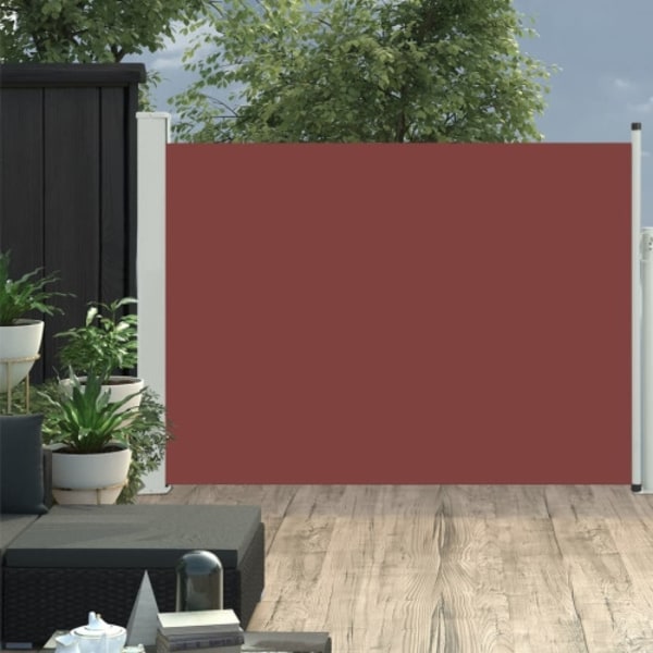 Infällbar sidomarkis 100x500 cm brun